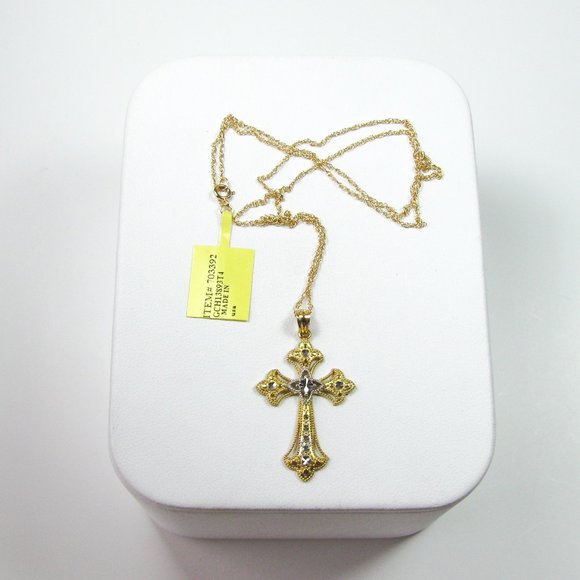 14K Gold Cross Necklace - Picture 4 of 8